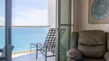 Condo, Multiple Beds, Pool Access, Ocean View (#1302-Not Pet Friendly) | Living area | 40-inch TV with cable channels