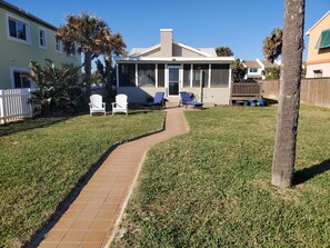 Terrace/patio - Coastal Bliss, Oceanfront Home minutes from downtown St Augustine! (St. Augustine)