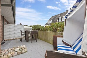 Outdoor dining - Sylter Perle, App. Nantucket - Feinster Sylt-luxus - Nantucket-style (Wenningstedt-Braderup (Sylt))