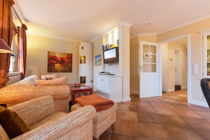 TV, DVD player, stereo