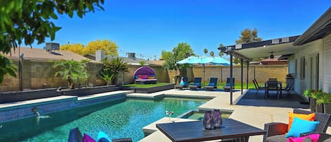 A heated pool