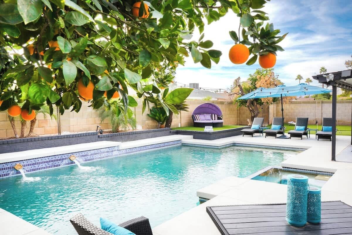 A heated pool