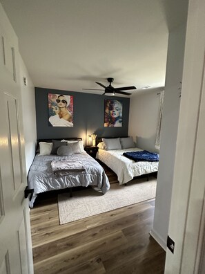 2 bedrooms, iron/ironing board, WiFi, bed sheets