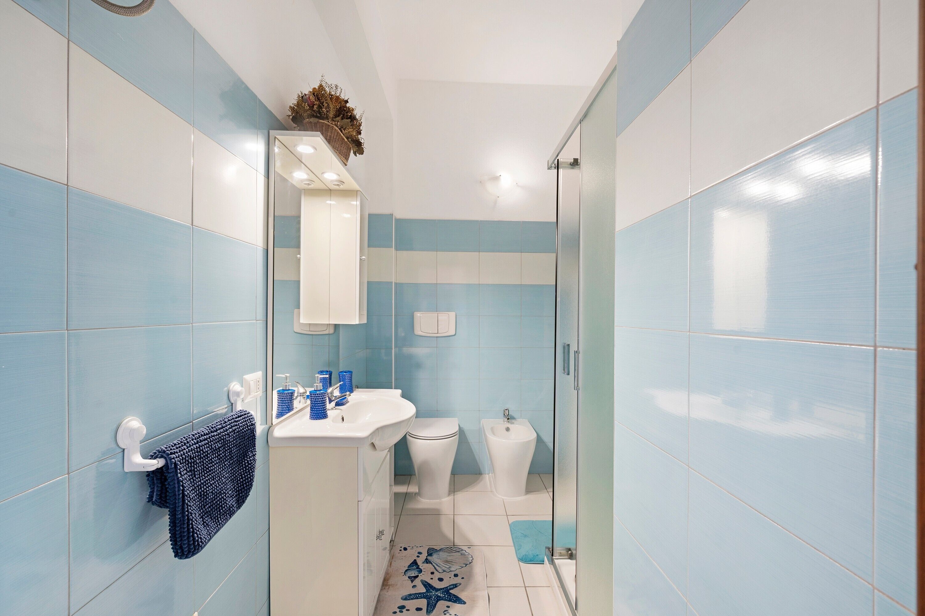 Shower, hair dryer