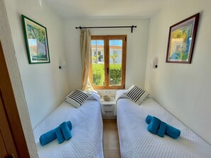 2 bedrooms, travel crib, WiFi, bed sheets