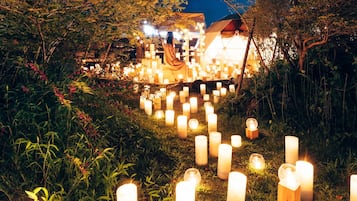 Outdoor banquet area