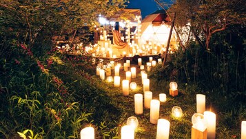 Outdoor banquet area