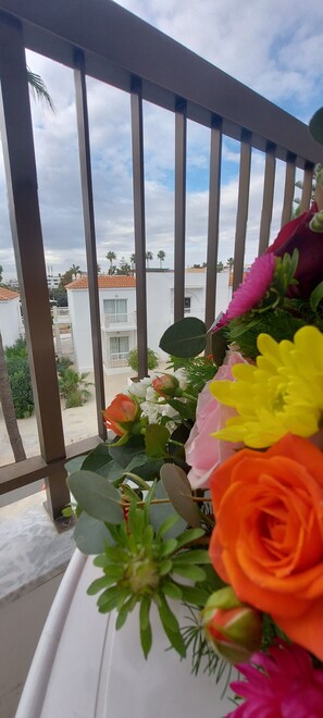 Basic Twin Room (Inland View) | Terrace/patio - New Famagusta Hotel&Suites (Ayia Napa)