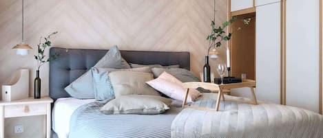 2 間睡房、熨斗/熨衫板、Wi-Fi、床單