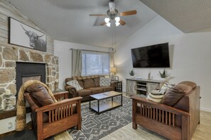 TV connectée, cheminée