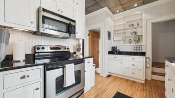 Microwave, oven, stovetop, dishwasher