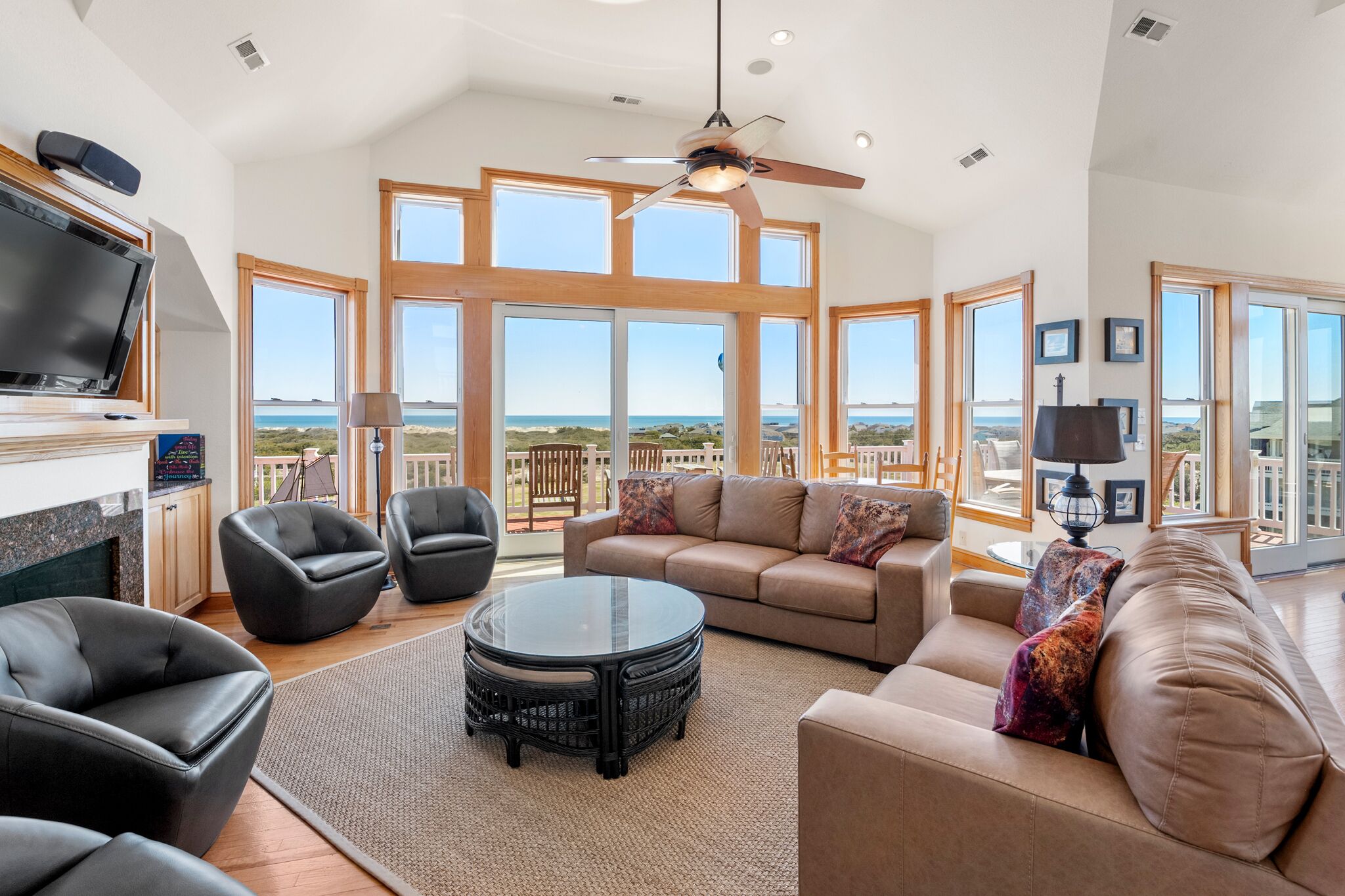 TV, fireplace, DVD player, foosball