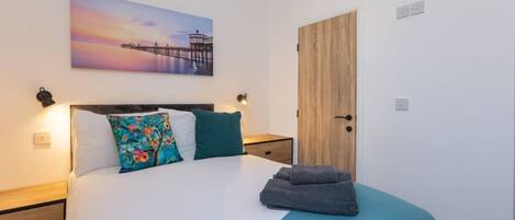 1 غرفة نوم وواي فاي وملاءات أسرّة