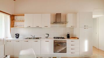 Fridge, oven, stovetop, dishwasher