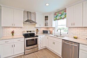Fridge, microwave, oven, dishwasher - Just Enough, Almost Oceanfront House in Emerald Isle, NC! (Emerald Isle)