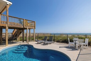 A heated pool - Healios, Oceanfront House in Emerald Isle, NC! (Emerald Isle)