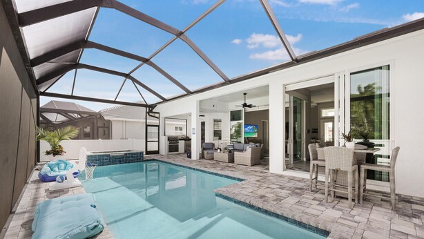 House, Multiple Beds (2022 built home with pool/spa and wal) | Pool | A heated pool - 2022 Built Home With Pool/spa and Walk to Mackle Park (Marco Island)