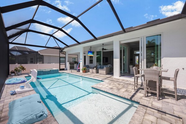 House, Multiple Beds (2022 built home with pool/spa and wal) | Pool | A heated pool - 2022 Built Home With Pool/spa and Walk to Mackle Park (Marco Island)