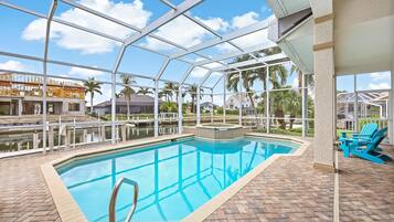 House, Multiple Beds (Beachy west exposure waterfront home ) | Pool | A heated pool