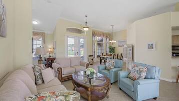 House, Multiple Beds (Traditional inland home with pool/spa) | Living area