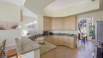 House, Multiple Beds (Traditional inland home with pool/spa) | Private kitchen