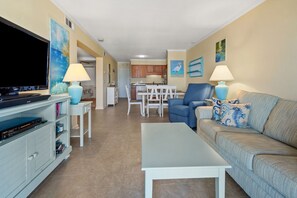TV - Cute condo rental at family-friendly resort - secluded condos with pool (North Myrtle Beach)