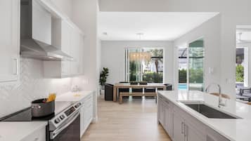 House, Multiple Beds (Modern 2023 built home steps to beach) | Private kitchen