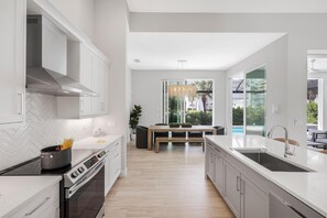 House, Multiple Beds (Modern 2023 built home steps to beach) | Private kitchen - Modern 2023 Built Home Steps to Beach/shops/dining (Marco Island)