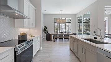 House, Multiple Beds (Modern 2023 built home steps to beach) | Private kitchen