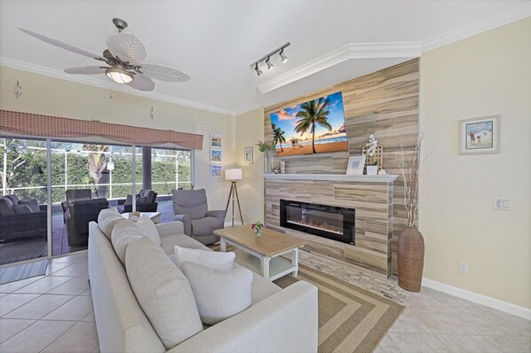 House, Multiple Beds (Pet-friendly home with walk to beach ) | Living area - Pet-friendly Home With Walk to Beach and Restaurants (Marco Island)