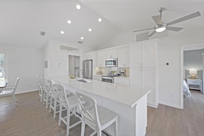 House, Multiple Beds (Waterfront home with pool, hammock an) | Private kitchen