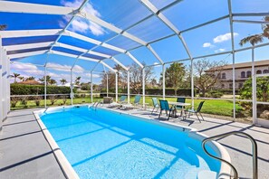 House, Multiple Beds (Waterfront home with pool, hammock an) | Pool | A heated pool