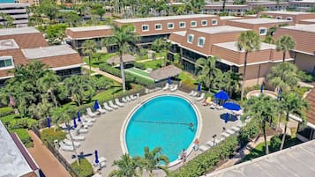 Condo, 1 Queen Bed (Quaint condo steps to the beach and d) | Pool | A heated pool