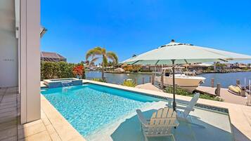 House, Multiple Beds (Waterfront home with pool, spa and ka) | Pool