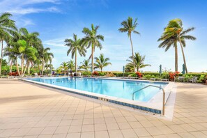 Condo, Multiple Beds (Breezy beachfront condo with panorami) | Pool | A heated pool - Breezy Beachfront Condo With Panoramic Beach View (Marco Island)