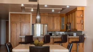Condo, Multiple Beds, Pool Access, Ocean View (#202) | Private kitchen | Fridge, microwave, oven, stovetop