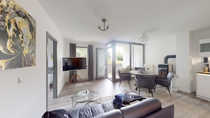 TV connectée, cheminée