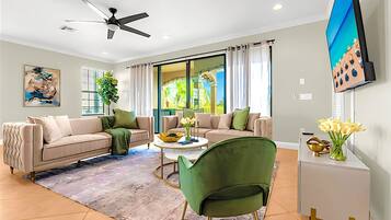 Smart TV, video games, table football, books