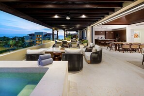 Outdoor dining - PH Tau Prima Vista in Tau by Mita Residential. Staff, Golf Cart, Ocean & Golf View, Pool (Punta Mita)