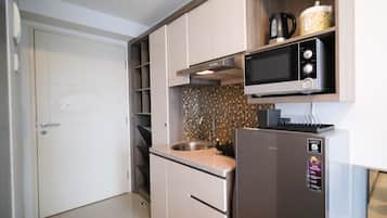 Estúdio | Cozinha privada | Geladeira grande, cooktop