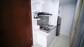 Estúdio | Cozinha privada | Geladeira grande, cooktop