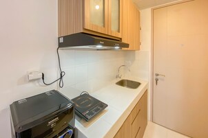 Estúdio | Cozinha privada | Geladeira grande, cooktop