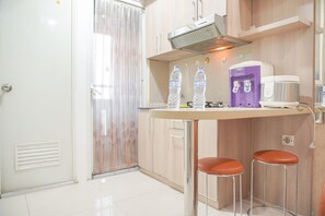 Apartment | Private kitchen - Good Deal And Relaxing 2Br Green Pramuka City Apartment (Jakarta)