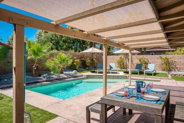 A heated pool