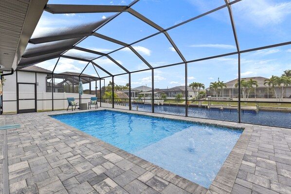 A heated pool