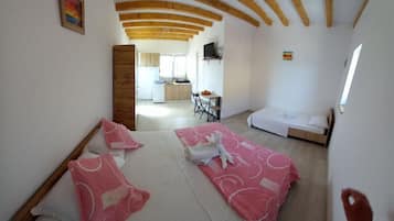5 chambres, bureau, chambres insonorisées, fer et planche à repasser