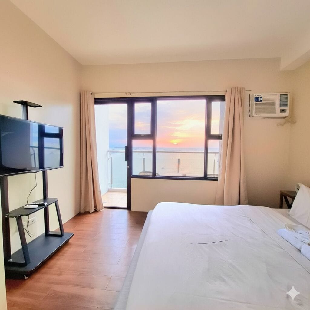 高級公寓, 1 張特大雙人床和 1 張沙發床, 空調, 海灣景觀 | 高級寢具、羽絨被、記憶床墊、迷你吧