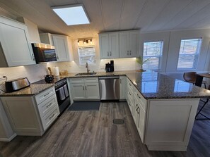 Fridge, microwave, oven, stovetop - Beach House with Golf Cart! 2 Bedroom, Sleeps 6. Excellent location! (Jensen Beach)