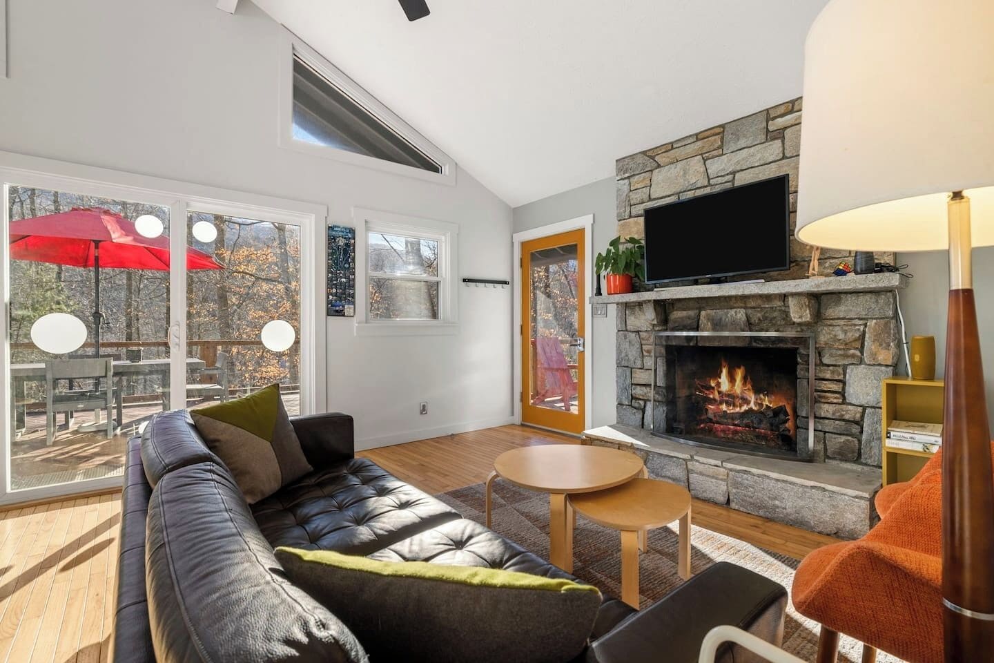 TV, fireplace, stereo