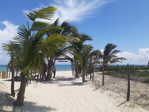 Perto da praia, toalhas de praia